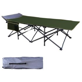 Osage River 440LBS Deluxe Cot w Built in Pillow OD w Tan Trim